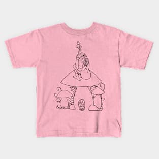 Melancholy Maiden Linework Kids T-Shirt